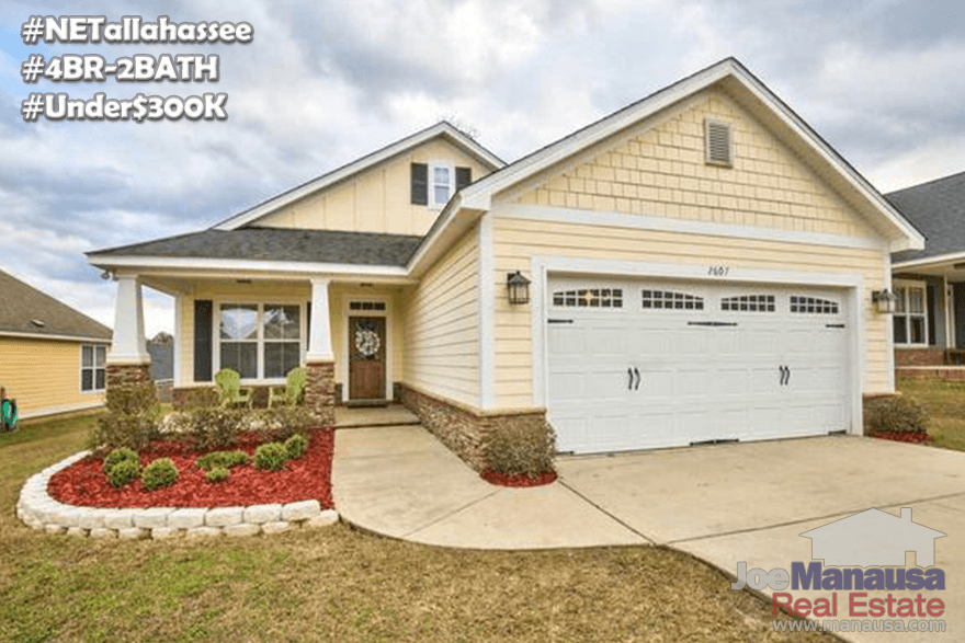 All 4/2 Homes For Sale In Northeast Tallahassee Under $300,000