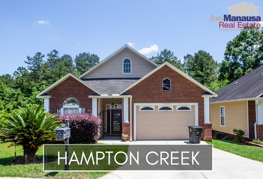 Hampton Creek is a popular neighborhood in Southeast Tallahassee that is home to attached and detached single-family homes with prices that remain well below $200K.