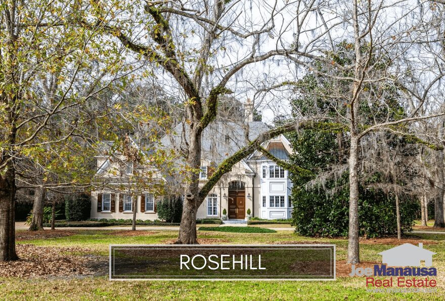 Rosehill is located in the popular 32312 zip code, south of Ox Bottom Road on the east side of Meridian Road.