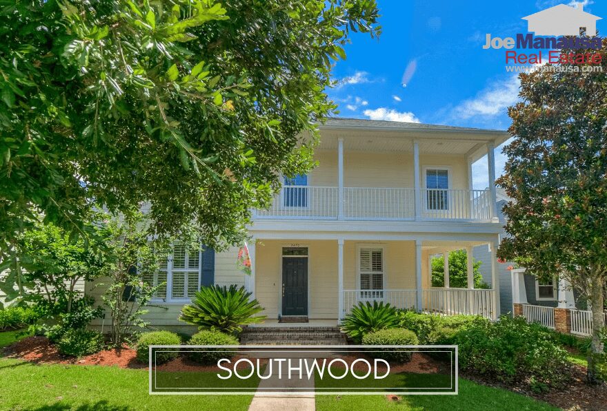 Southwood Tallahassee, FL Southwood in Southeast Tallahassee is located off of Capital Circle SE and offers both existing and new homes priced from as low as $193K for a townhome to as high as $795K for a detached single-family home on the golf course.