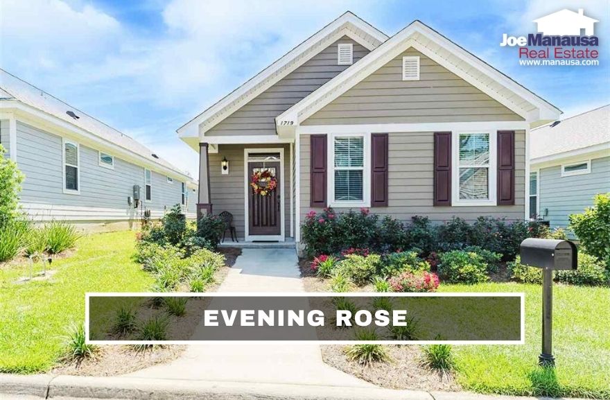 Evening Rose Tallahassee FL Evening Rose is a small neighborhood of roughly 80 four, three, and two-bedroom homes that have been built from 2007 through today.