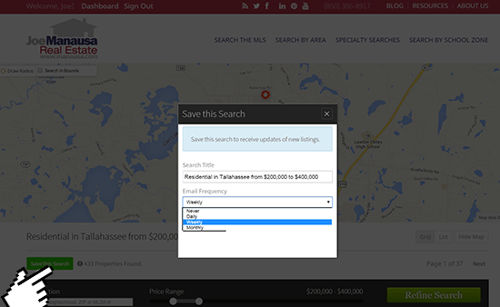 How To Save A Property Search