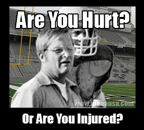 Hurt or Injured - Jim Young Football Coach