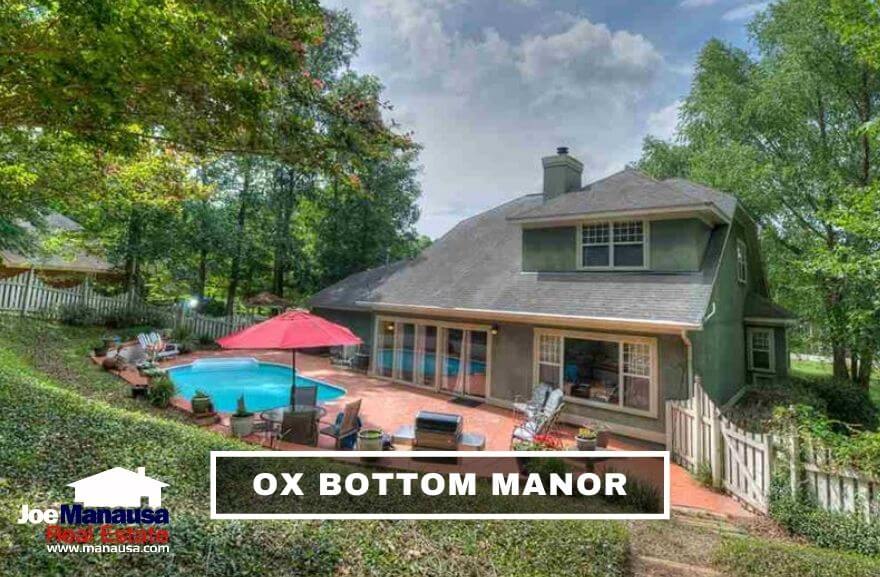 Ox Bottom Manor is a popular Northeast Tallahassee neighborhood containing roughly six hundred five, four, and three-bedroom homes on generous half-acre lots.