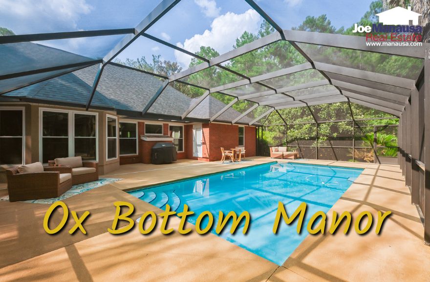 Ox Bottom Manor Tallahassee FL Ox Bottom Manor is an upscale residential neighborhood located in the northeast area of Tallahassee. The neighborhood is known for its large lots and luxurious homes, providing a peaceful and serene living environment for its residents.