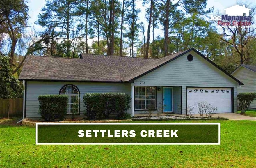 Settlers Creek Tallahassee FL Settlers Creek is a popular NW Tallahassee neighborhood containing a mix of 300 detached and attached single-family four, three, and two-bedroom homes.