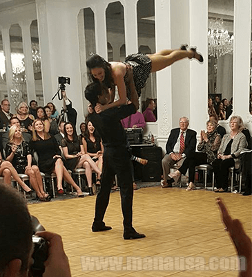 Michelle Manausa dancing at the Oxygen Ball in Tallahassee February 25, 2016