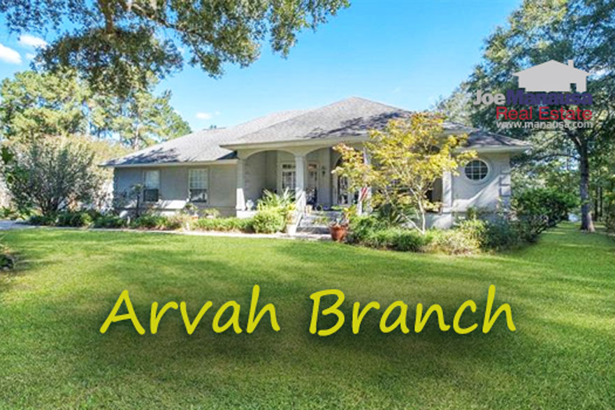 The Arvah Branch neighborhood in Northeast Tallahassee, located on Miccosukee Road beyond the interstate, offers a unique combination of serenity and spaciousness.