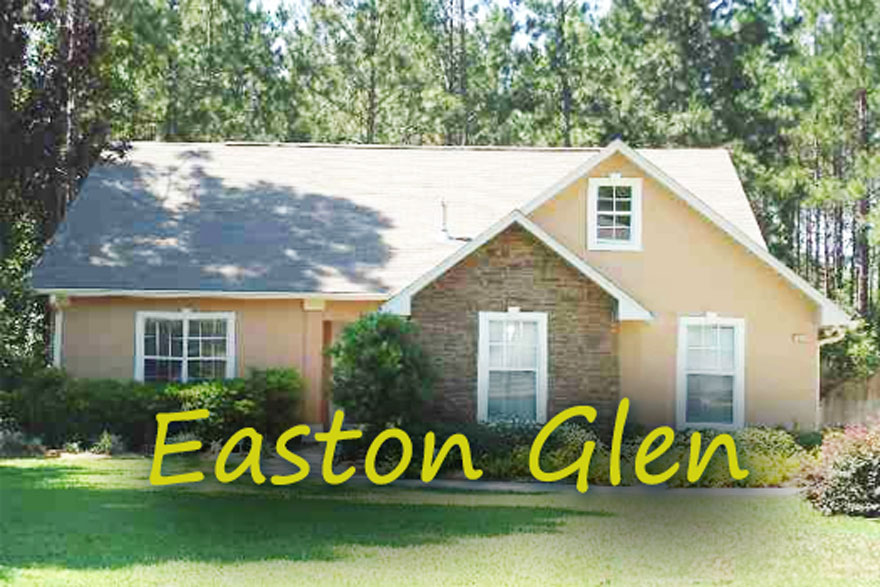 Easton Glen in Tallahassee's 32317 area is a tranquil, family-oriented community with over 100 modern single-family homes. Its tidy streets and sidewalks provide a safe, friendly space for outdoor activities, enhanced by a communal playground.