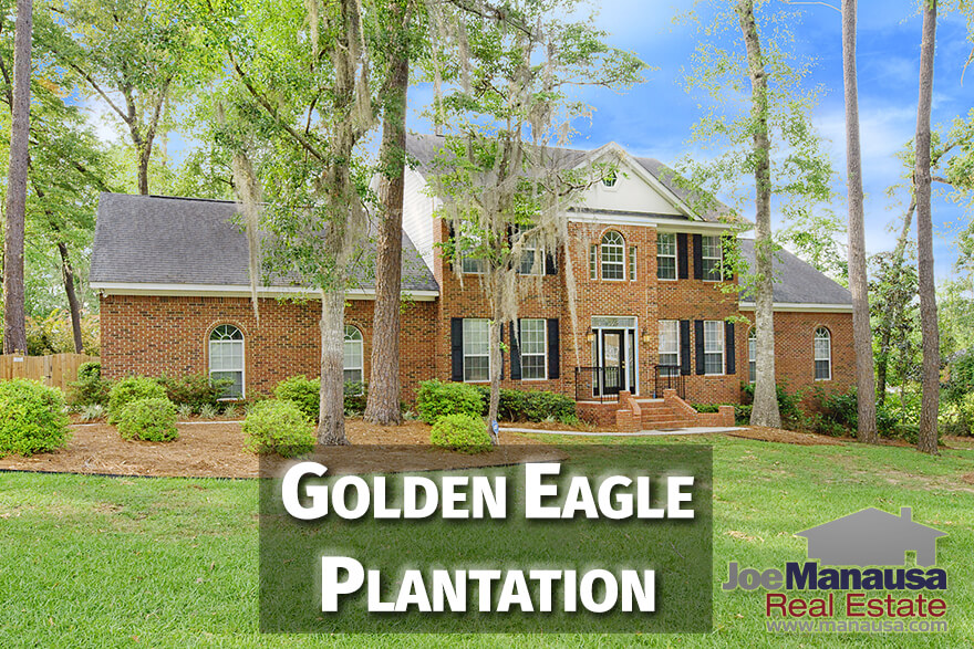 Golden Eagle Tallahassee FL Golden Eagle Plantation is the centerpiece of Killearn Lakes Plantation and offers luxury homes in a gated community built around the world-class Tom Fazio designed Golden Eagle golf course. Residents of Golden Eagle enjoy numerous benefits including access to A-rated public schools, walking trails, fishing and lakes, and so much more.