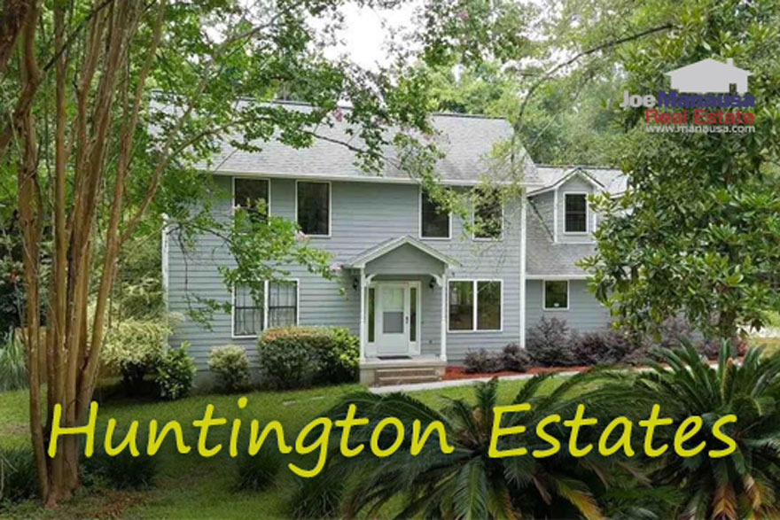Huntington Estates Tallahassee FL Huntington Estates, located in northwest Tallahassee, offers homes built between the 1970s and 1990s on expansive, landscaped lots. Many of these properties sit on lots larger than two-thirds of an acre and range from 2,000 to over 3,000 square feet.