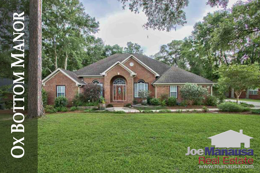 Containing more than 700 homes built in the past 30 years, Ox Bottom Manor is a relatively large and wildly popular place to live in Tallahassee's hot 32312 zip code