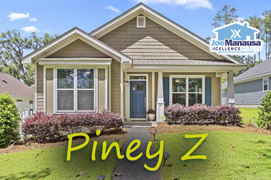 Piney Z neighborhood near Apalachee Parkway in Tallahassee&mdash;late-1990s homes on compact lots with generous yard space