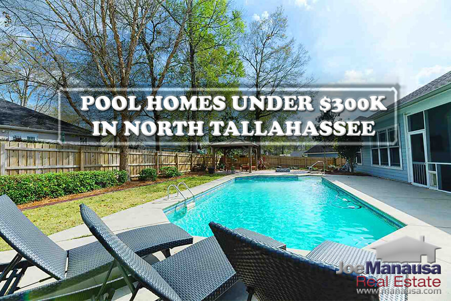 List of all homes for sale with swimming pools, priced under $300K, in North Tallahassee
