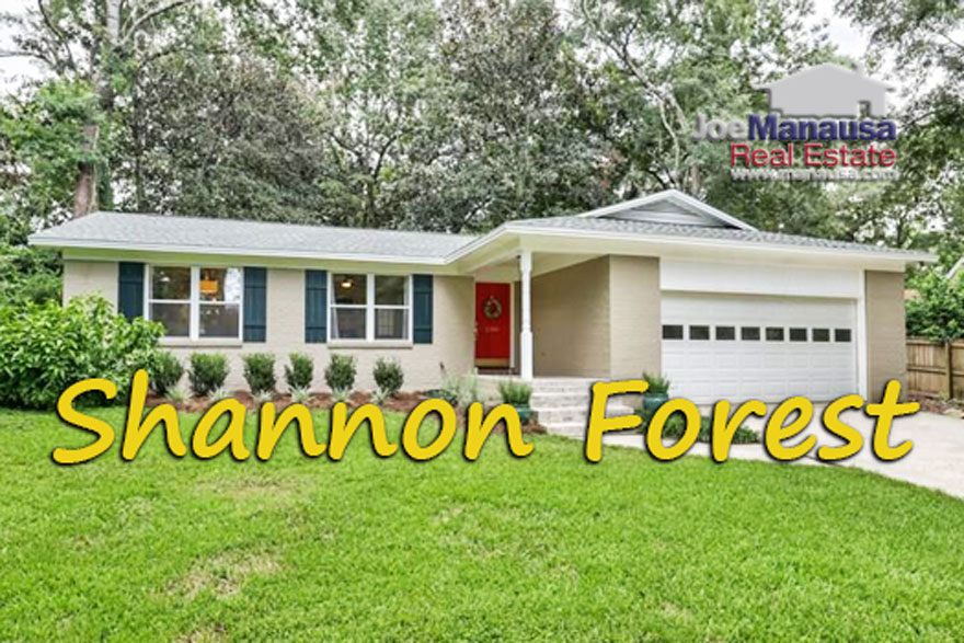 Shannon Forest Shannon Forest, located in Tallahassee, Florida's northeast, is renowned for its spacious lots and the mature, towering trees that create a tranquil, natural environment.