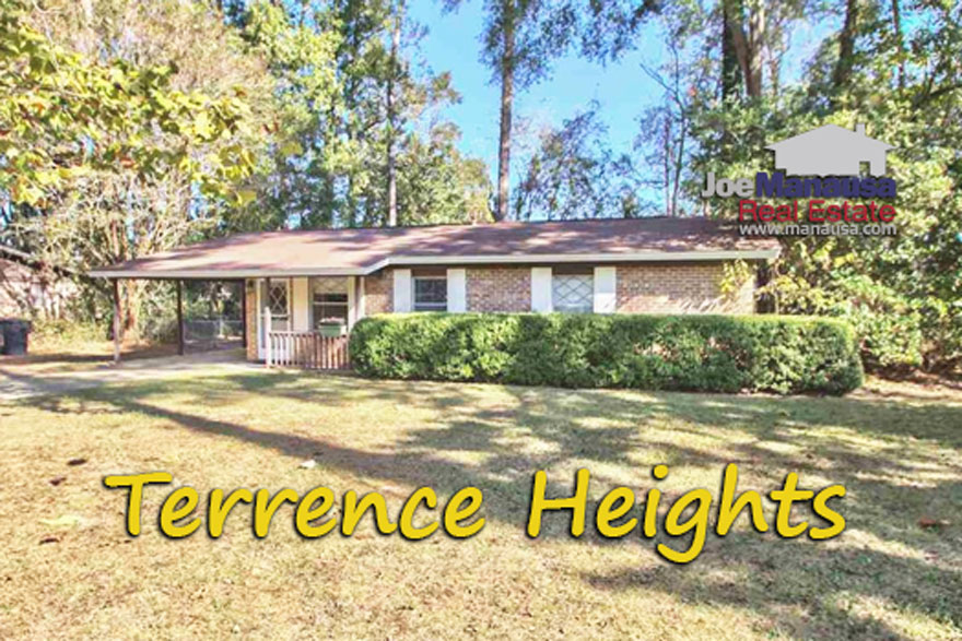 Terrence Heights in Northwest Tallahassee is located south of Monroe Street (US Hwy 27) and just north of Town N Country Park. This sought-after neighborhood boasts a prime central location with all of Tallahassee's amenities at your fingertips.