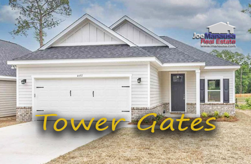 Tower Gates, located in Northwest Tallahassee, is an exciting new development featuring modern homes on approximately 1/8th acre plots.