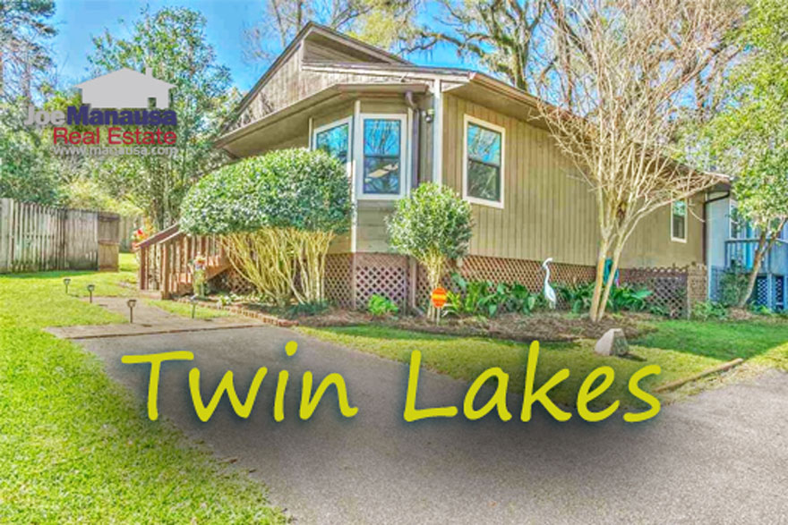 Twin Lakes Community in southeast Tallahassee features homes built from 1982 to 1986, offering both attached and detached single-family residences ranging between 1,000 and 1,300 square feet.
