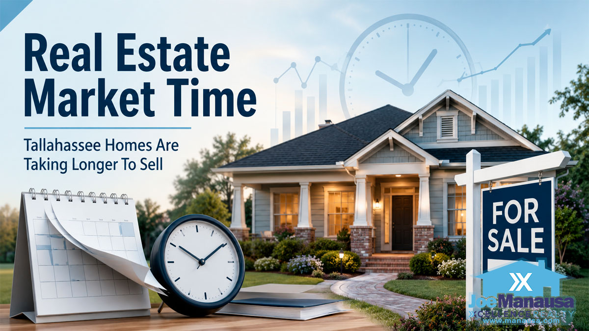 Real estate market time is rising in Tallahassee as homes take longer to sell across counties, ZIP codes, and price ranges.