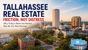 Tallahassee real estate market report on why today’s balanced housing conditions show friction, not distress.