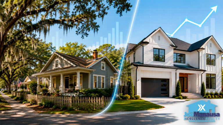 Tallahassee real estate graph comparing new construction and resale home prices